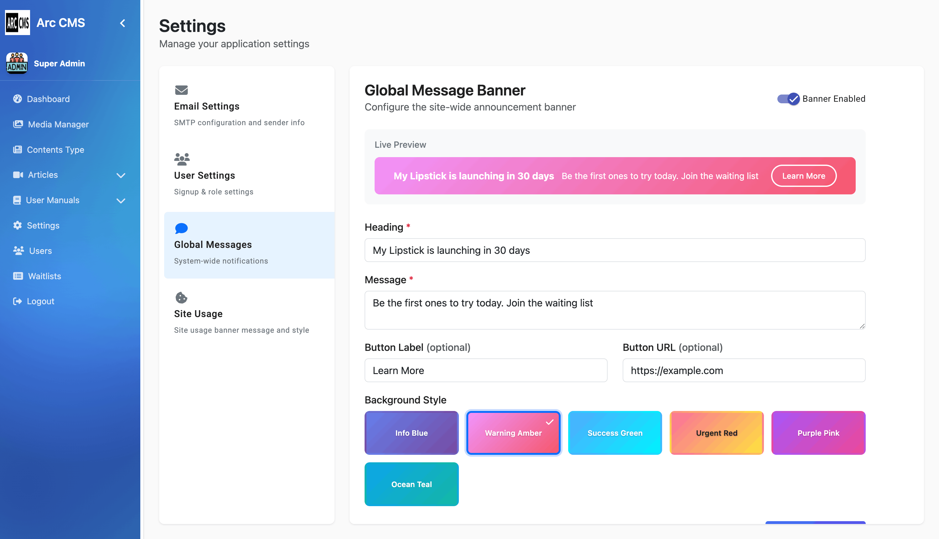 Global Notifications