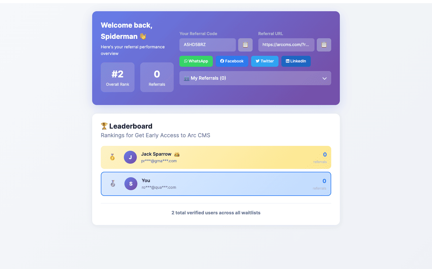 Viral Referral System